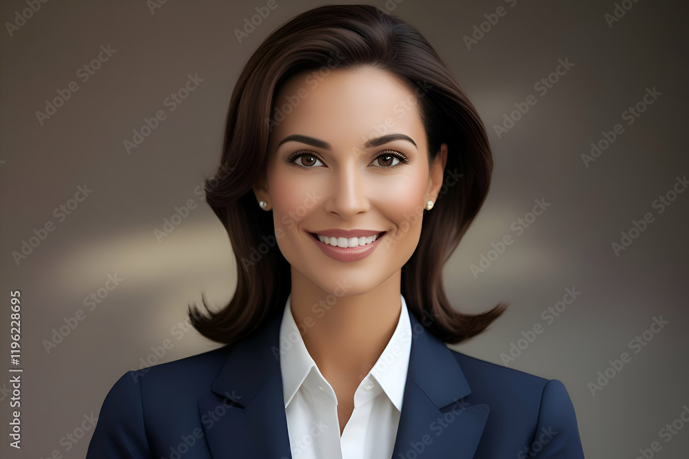 Portrait of a smiling young businesswoman, a professional and confident woman in suit. Portrait of a smiling young businesswoman, a professional and confident woman in suit.