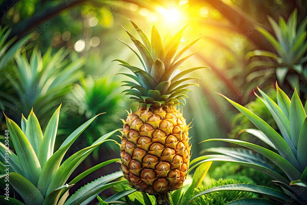 Pineapple Plant, Tropical Fruit, Ananas comosus, Pineapple Tree Stock Photo, Pineapple Growing, Exotic Fruit, Summer Fruit, Pineapple Farm, Vibrant Pineapple, Ripe Pineapple Pineapple Plant, Tropical Fruit, Ananas comosus, Pineapple Tree Stock Photo, Pineapple Growing, Exotic Fruit, Summer Fruit, Pineapple Farm, Vibrant Pineapple, Ripe Pineapple