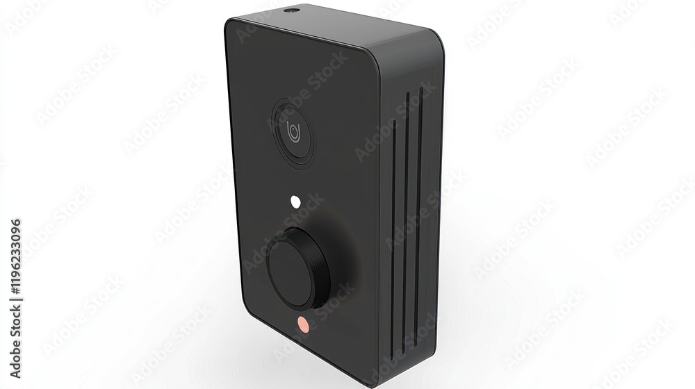 Obraz premium A compact audio device with a control knob and buttons.