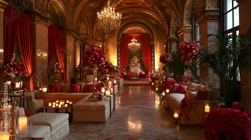 Wallpaper Mural Elegant hotel lobby wedding reception setup Torontodigital.ca