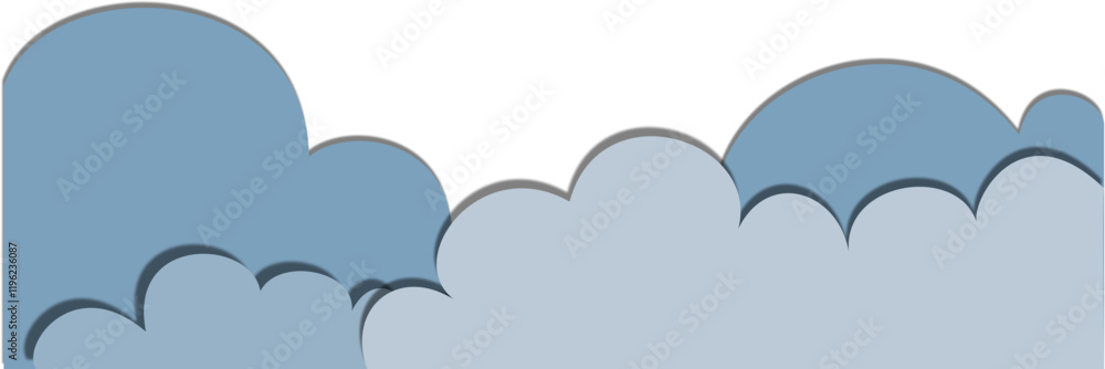 Cloud paper cut frame Cloud paper cut frame