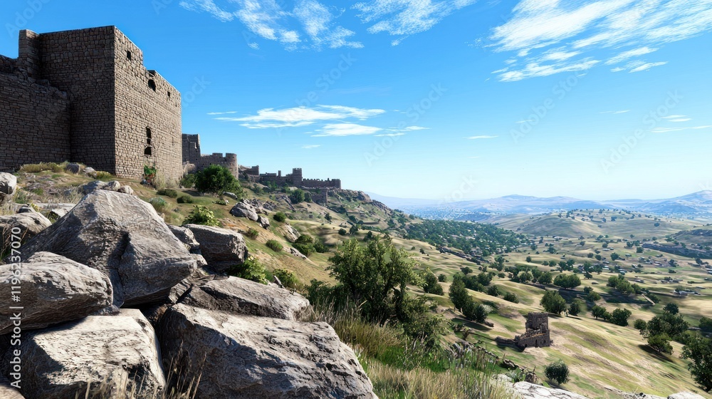 Ancient Ruins on a Hilltop Ancient Ruins on a Hilltop