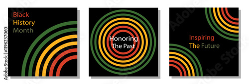 Black history month banner. Black history honoring the past, inspiring the future. Vector illustration design graphics. Flat template for background, banner, card, poster