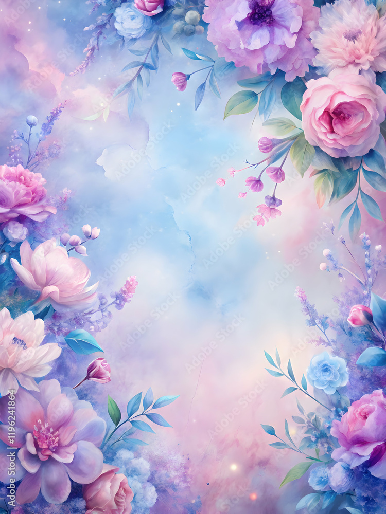 Soft pastel floral background with delicate pink and lavender flowers in an artistic arrangement, texture, pastel, floral
Soft pastel floral background with delicate pink and lavender flowers in an artistic arrangement, texture, pastel, floral