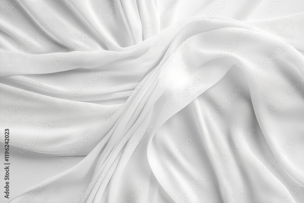 Obraz premium Swirling white fabric texture background.