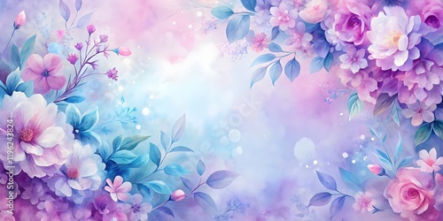 Wallpaper Mural Soft pastel floral background with delicate pink and lavender flowers in an artistic arrangement, texture, pastel, floral 
 Torontodigital.ca
