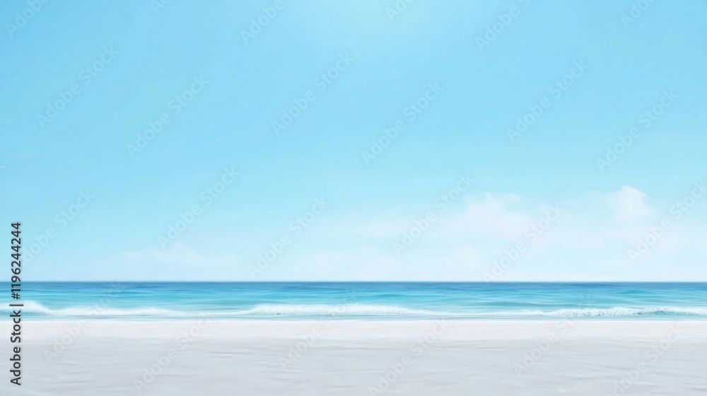 Sunny Beach with Calm Ocean Sunny Beach with Calm Ocean