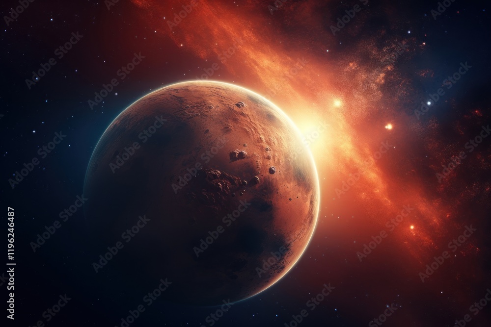 Obraz premium Mars in galaxy astronomy universe outdoors.
