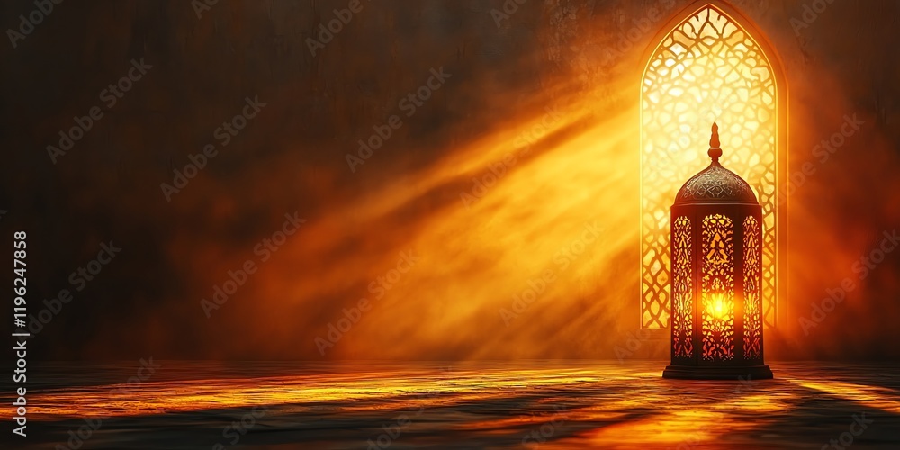 Golden Lantern: Illuminated Islamic Architecture in Warm Light Golden Lantern: Illuminated Islamic Architecture in Warm Light