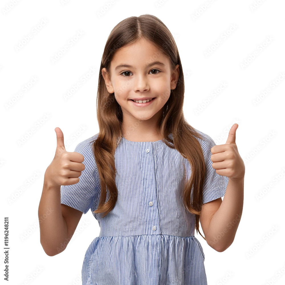 Mano niña levantando el pulgar Mano niña levantando el pulgar