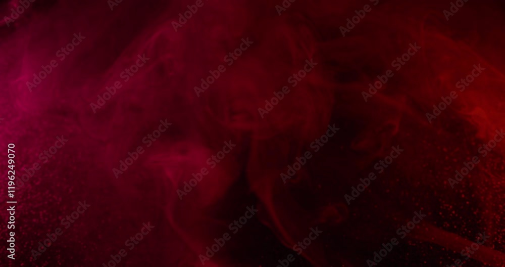 Mystical stream. Smoke explosion. Red pink ink shots wave spill artistic emulsion. Color water abstract background blur black shimmering. Mystical stream. Smoke explosion. Red pink ink shots wave spill artistic emulsion. Color water abstract background blur black shimmering.
