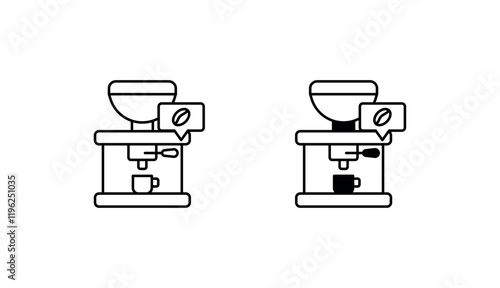Coffee Grinder icon design with white background stock illustration