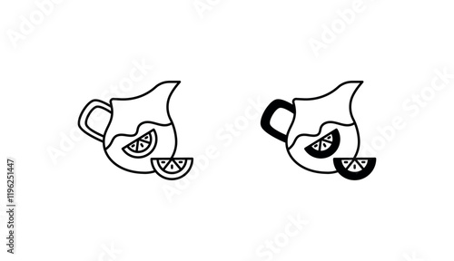 Infuser Pitcher icon design with white background stock illustration