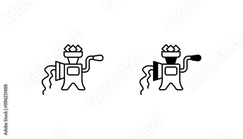 Meat Grinder icon design with white background stock illustration