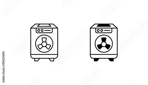 Air Cooler icon design with white background stock illustration