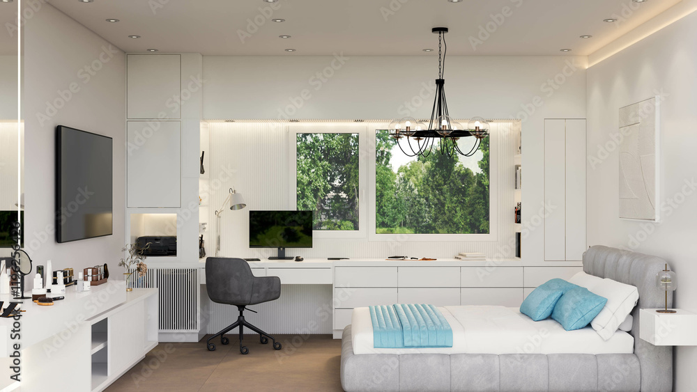 Fototapeta premium Modern Bedroom Interior