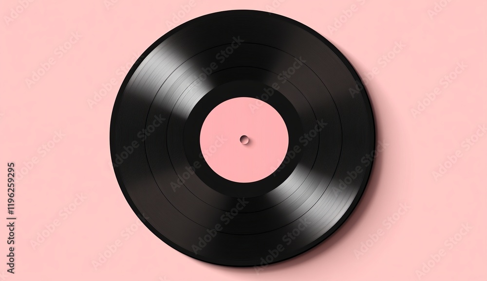 Fototapeta premium Vinyl Record: Exploring the Analog Music Experience with Classic Grooves and Timeless Sounds