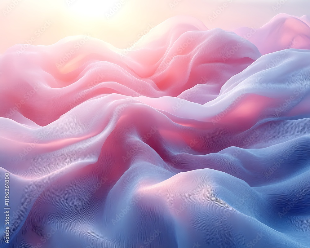 Soft pastel fabric waves in sunlight. Soft pastel fabric waves in sunlight.
