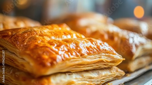 Warm Pastries in Bakery Display Window
