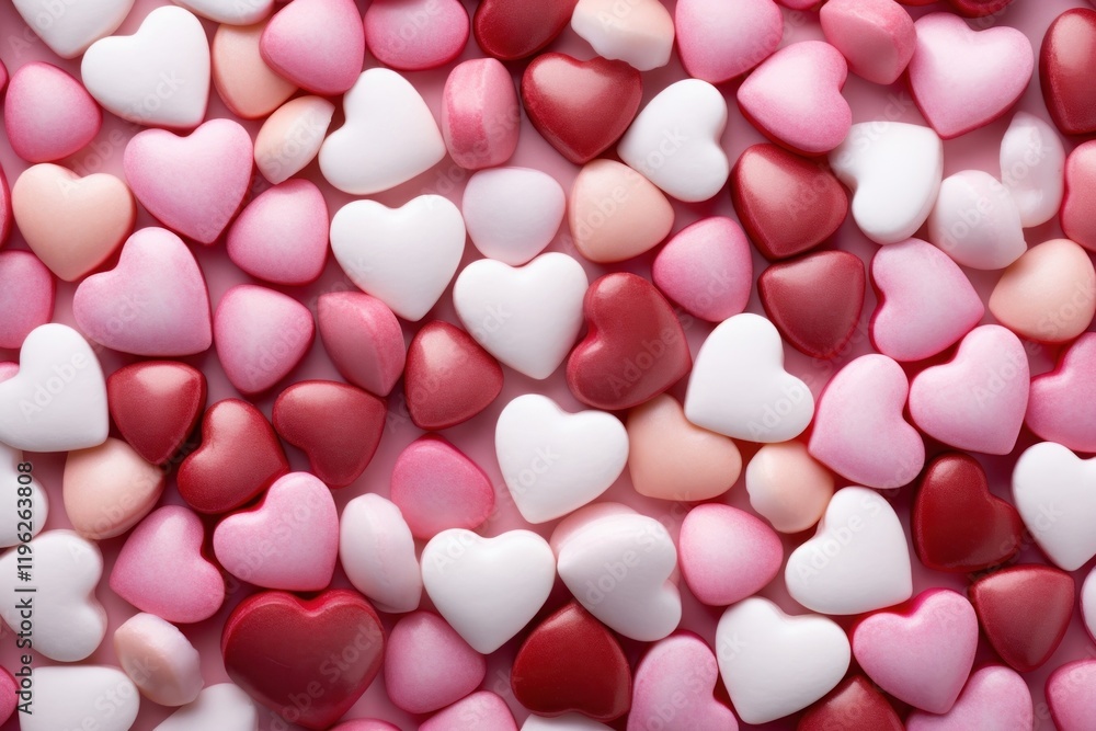 Candy heart-shaped valentine's sweets.