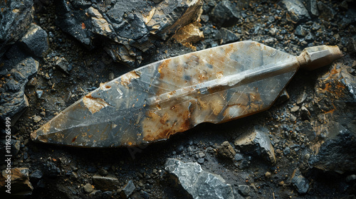 Detailed Historic Arrowhead Found in Rocky Terrain