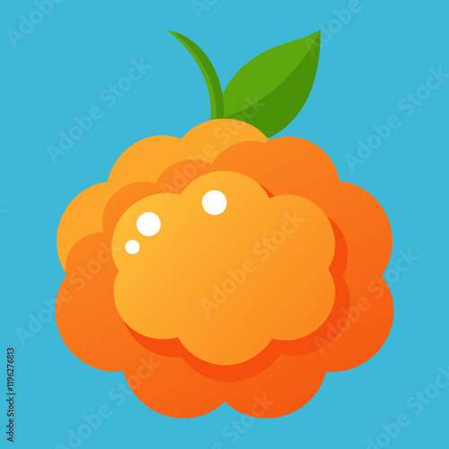 vector illustration of an cloudberry