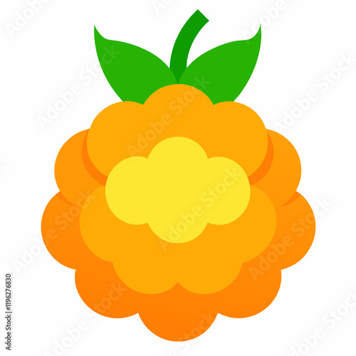 vector illustration of an cloudberry