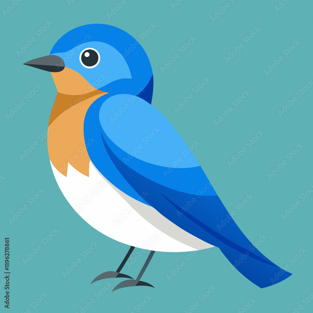 Obraz premium eastern blue bird vector illustratio