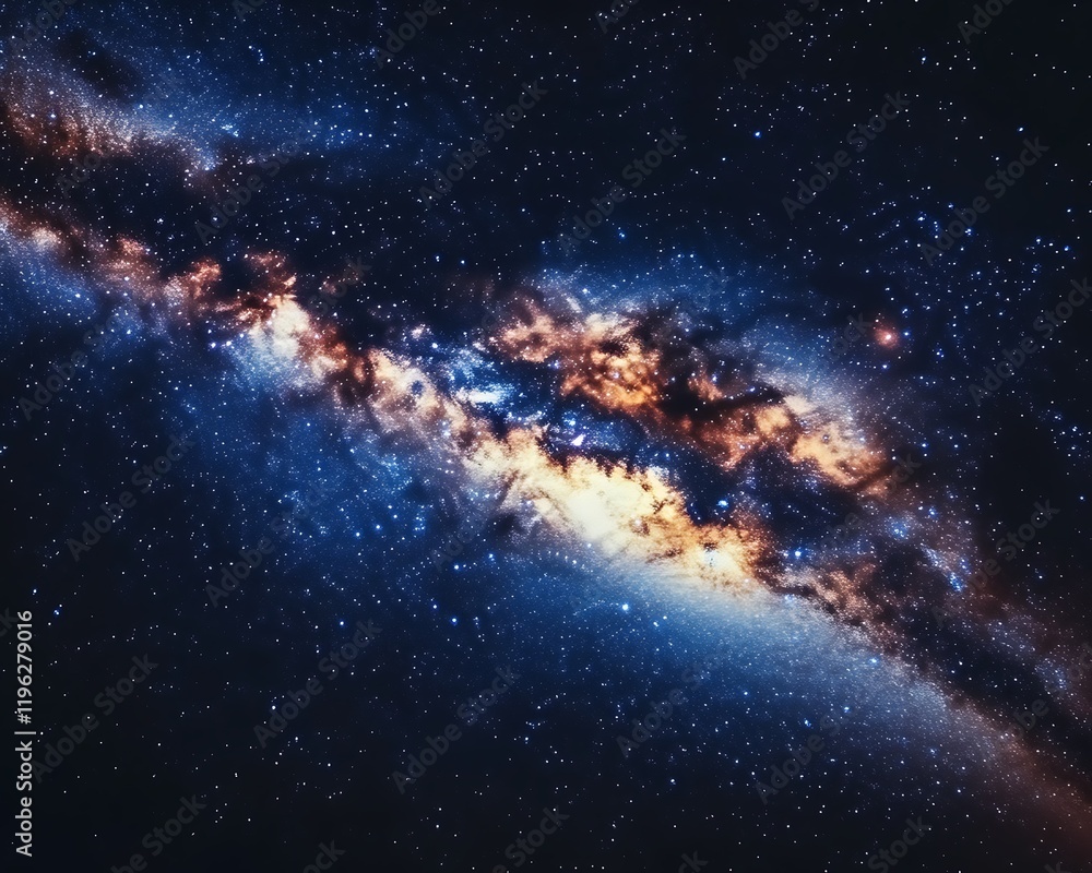 Fototapeta premium Milky Way galaxy, cosmic dust and stars.