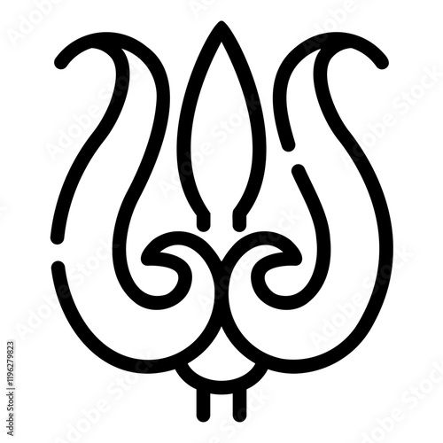 trident Line Icon