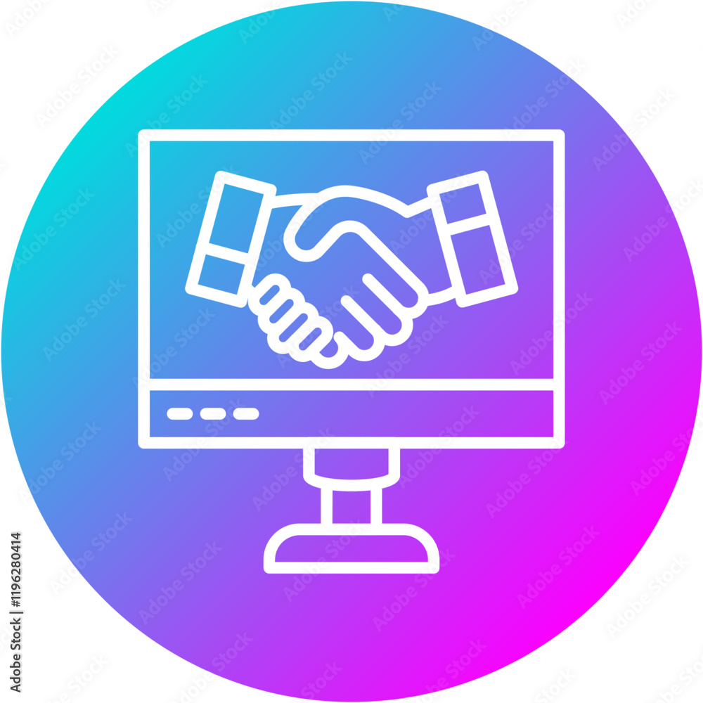 Virtual Handshake Icon Virtual Handshake Icon