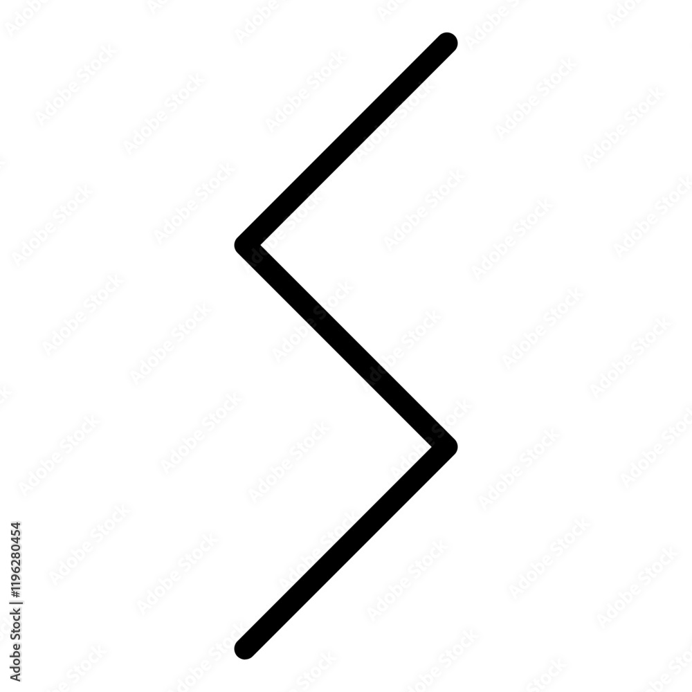 Rune alphabet icon letter S Rune alphabet icon letter S