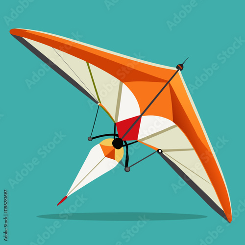 vector illustration of an hang glider