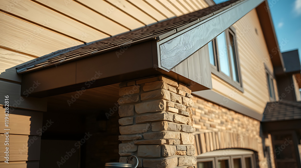 Modern Stone and Wood House Exterior: Architectural Design and Construction Details Modern Stone and Wood House Exterior: Architectural Design and Construction Details