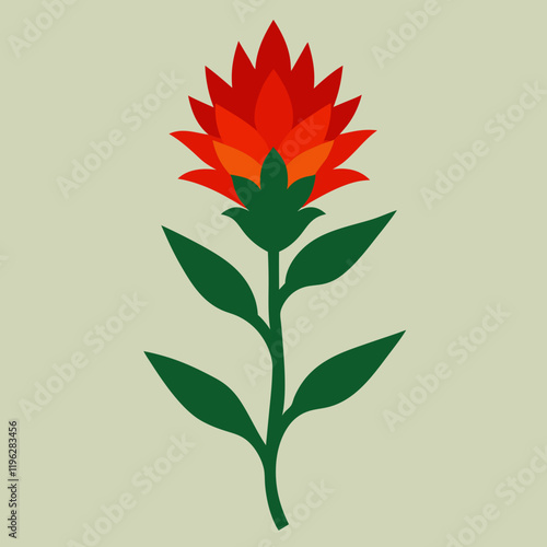 indian paintbrush on a white background