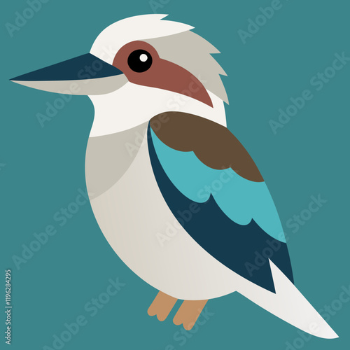 vector illustration of a kookaburra cartoon bird