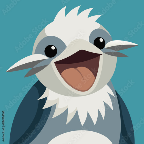 laughing kookaburra vector art