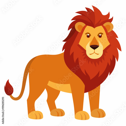lion cartoon isolated on white