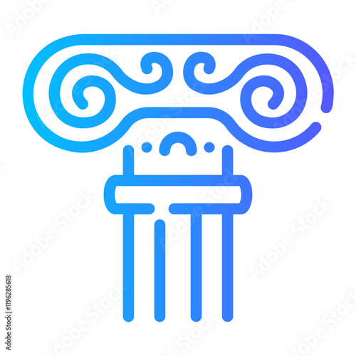 column Line Gradient Icon