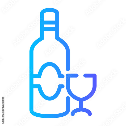 wine Line Gradient Icon