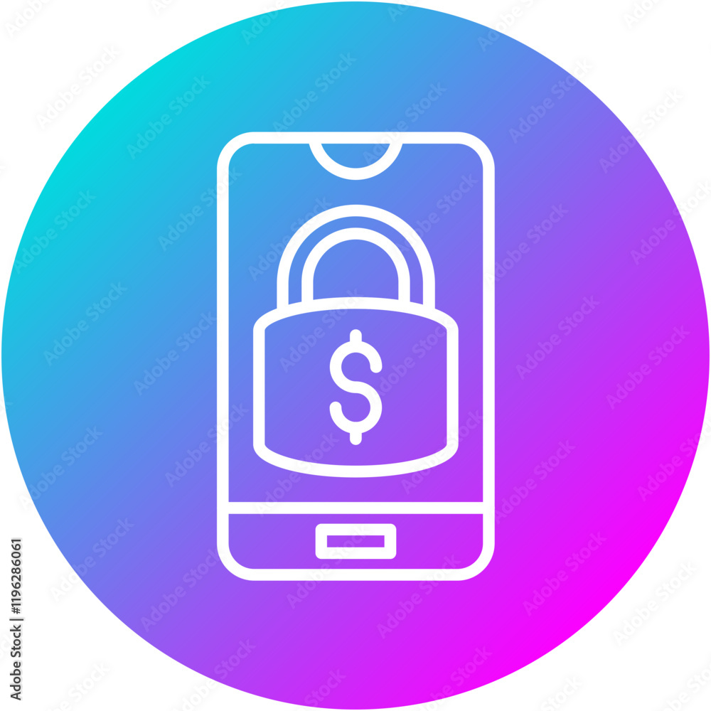 Secure Mobile Payment Icon Secure Mobile Payment Icon