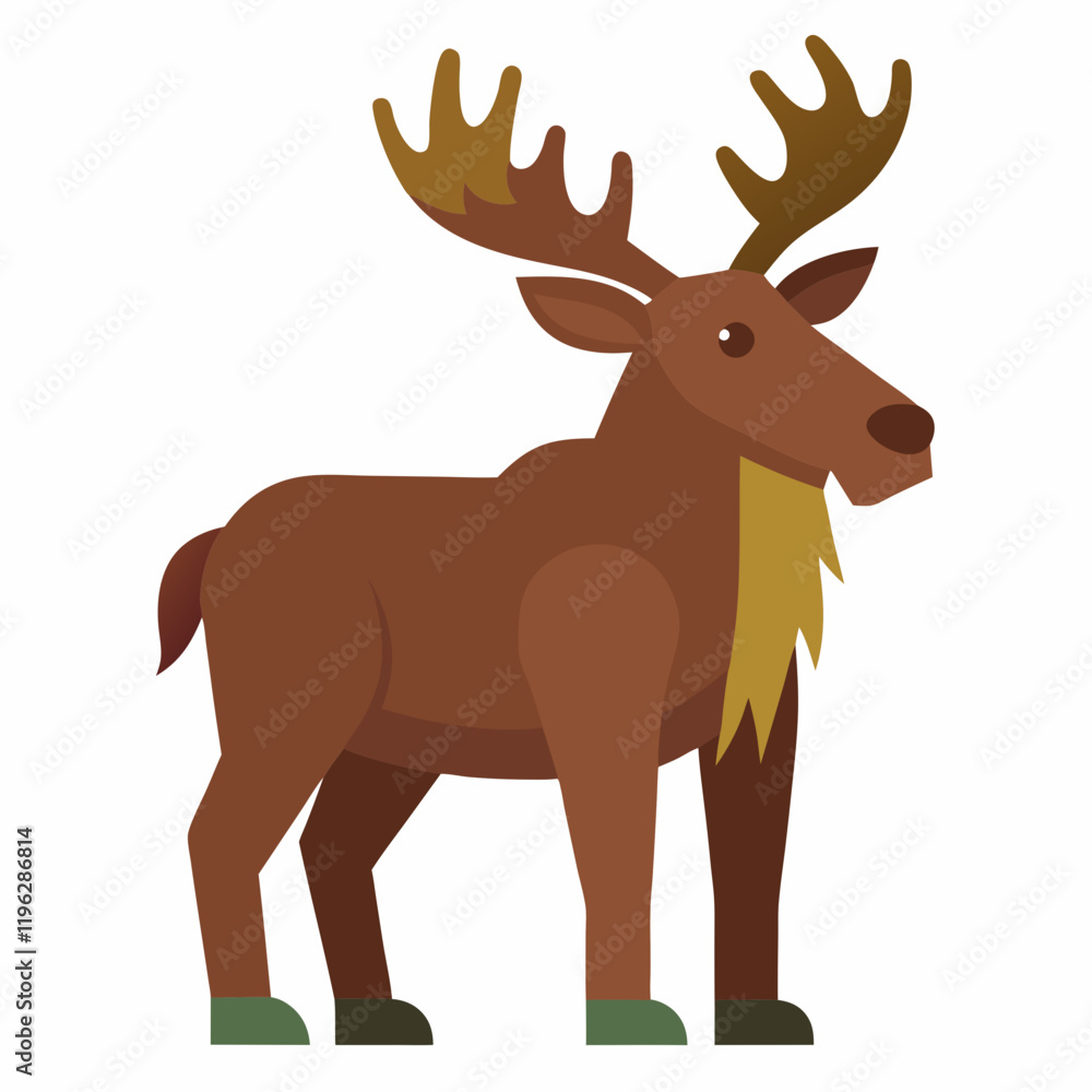 Obraz premium moose vector illustration