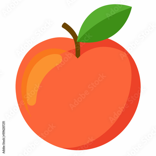 vector illustration of a nectarine