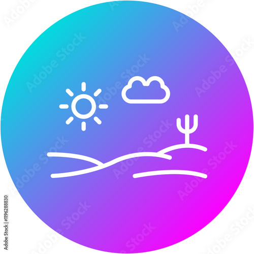 Desert Landscape Icon
