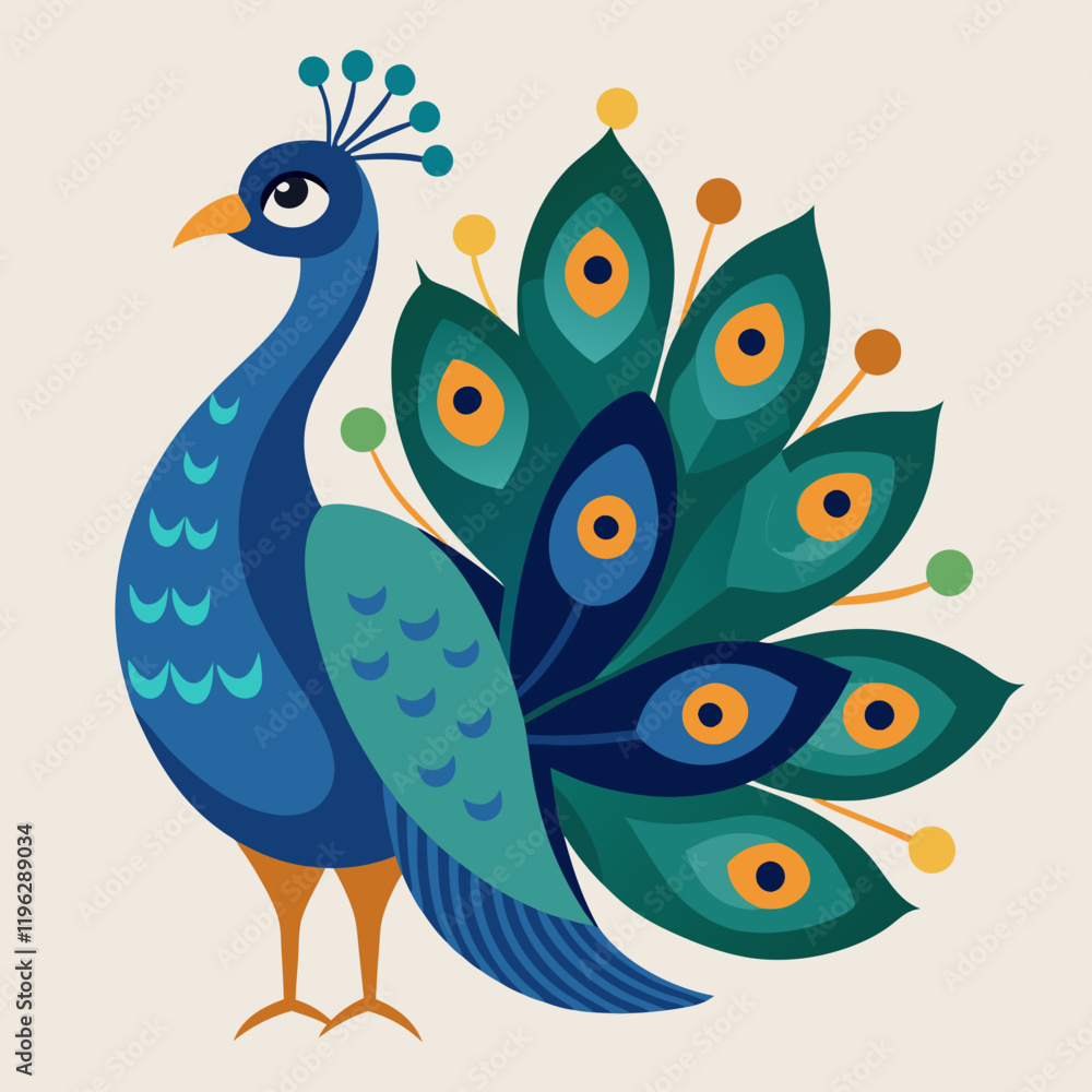 Fototapeta premium peacock vector illustration