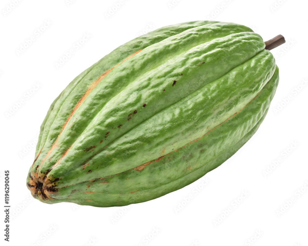 A cacao pod isolated on transparent background A cacao pod isolated on transparent background