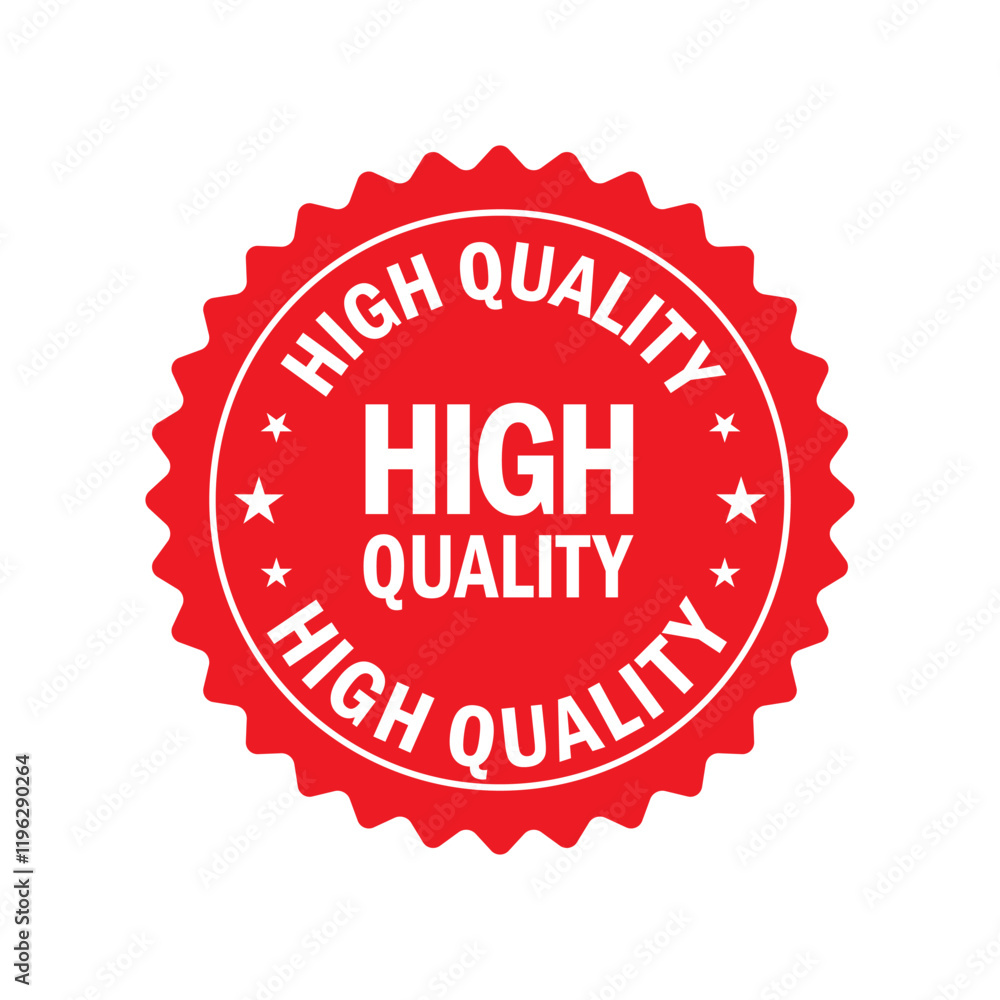 High quality assurance badge, seal, stamp, symbol, icon isolated on white background. Vector design. High quality assurance badge, seal, stamp, symbol, icon isolated on white background. Vector design.