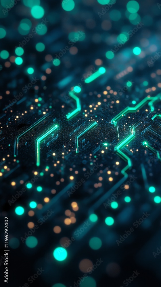 Abstract glowing circuit board pattern Abstract glowing circuit board pattern