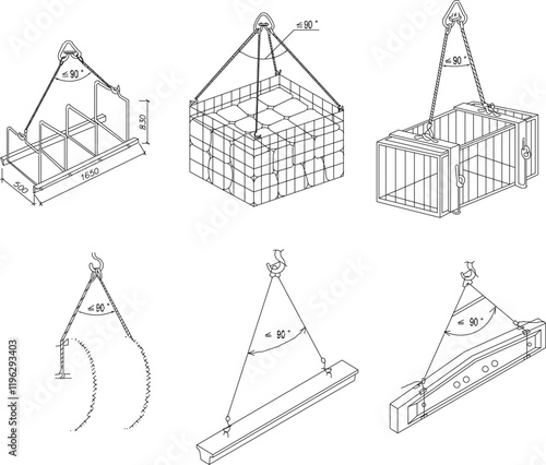 vector illustration design image of heavy lifting equipment weighing scale with pulley