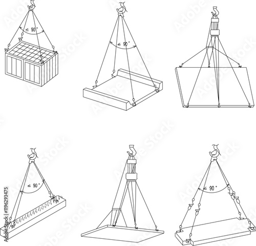 vector illustration design image of heavy lifting equipment weighing scale with pulley